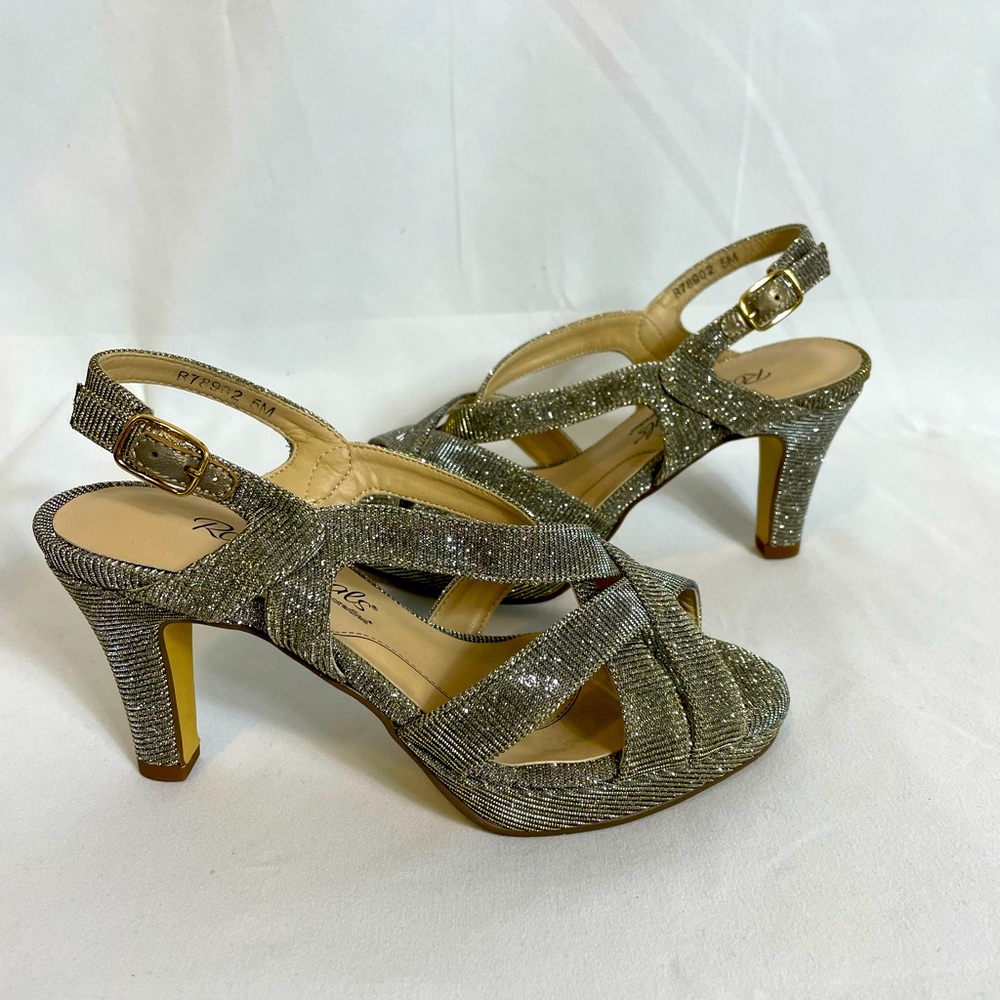 Womens Pewter platform heels